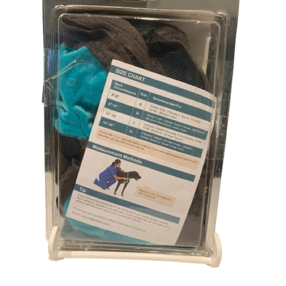 Pre-Owned Sealed Bilibara Large Inflatable Dog Collar Teal- 12"-18" Adju… - Picture 2 of 6